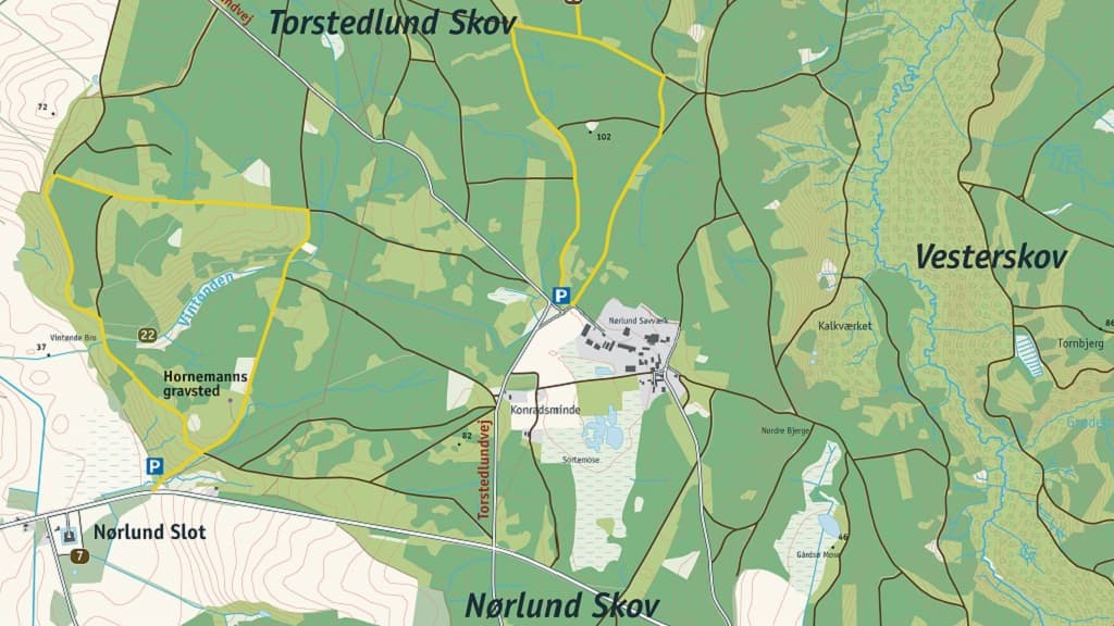 Die Wälder von Nørlund und Torstedlund (Wanderwege)