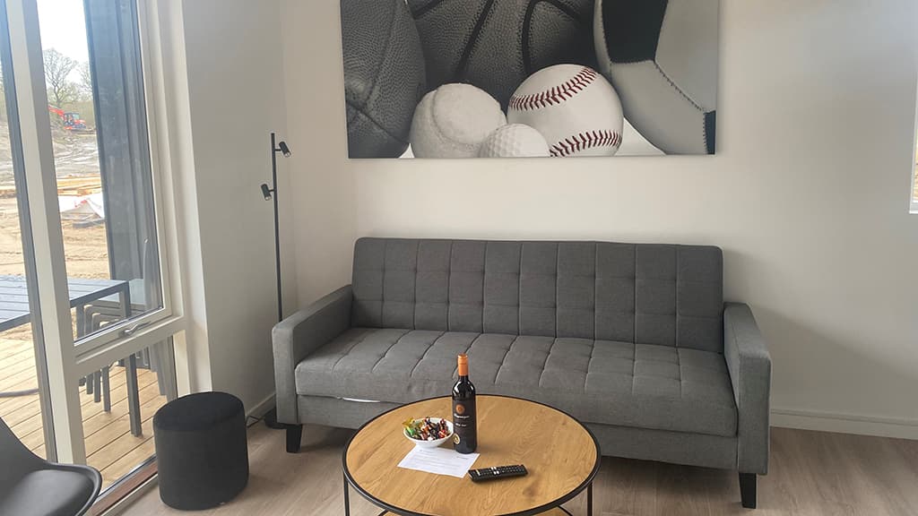 Sportsby Vejen, Ferielejligheder, stue