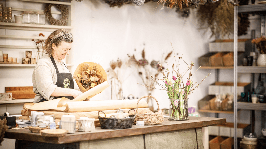 Florist im Blumenwerkstatt bei Tinnetgaard