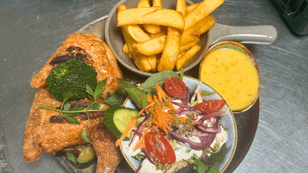 Grillhähnchen bei Café Enzo